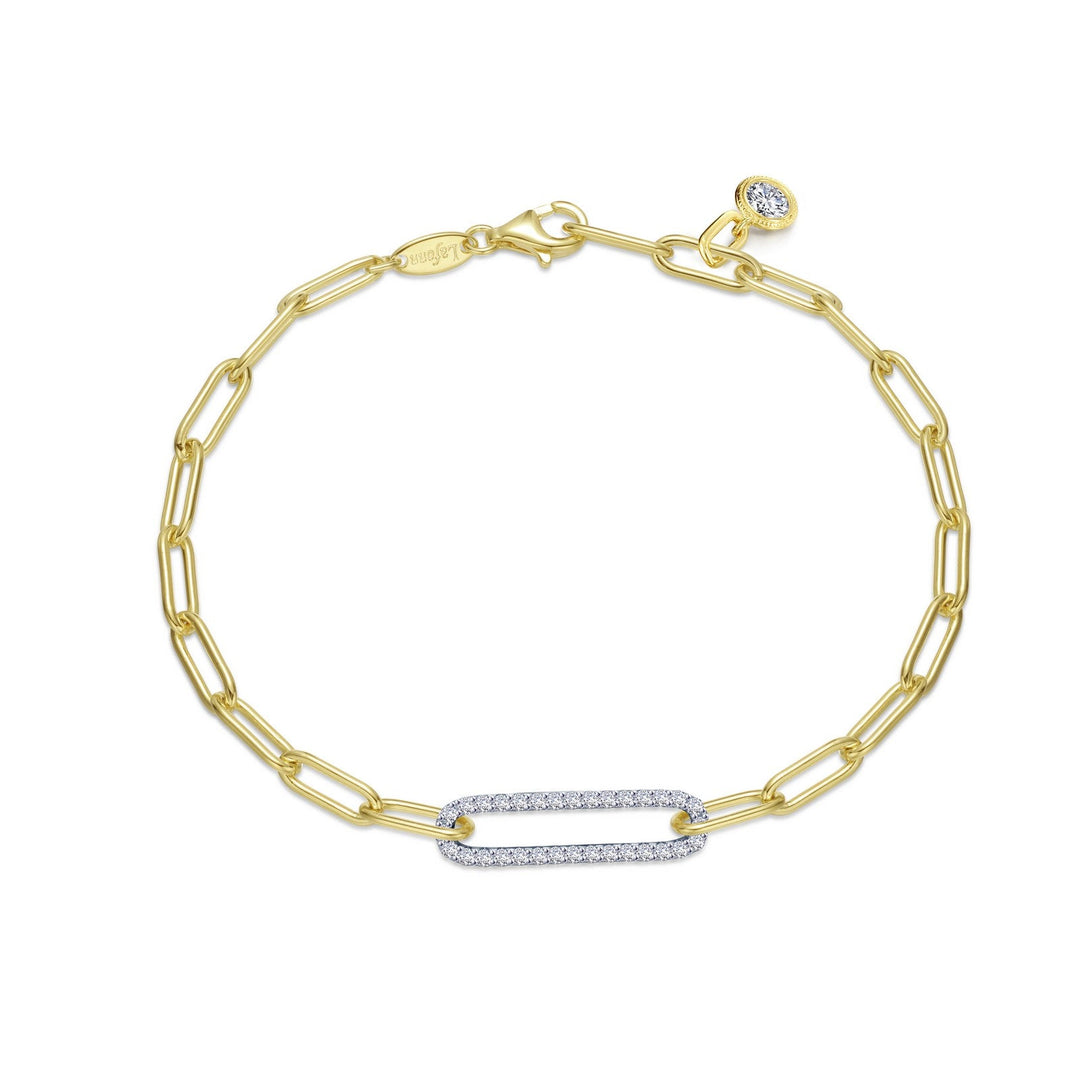 Two-Tone Paperclip Bracelet by Lafonn