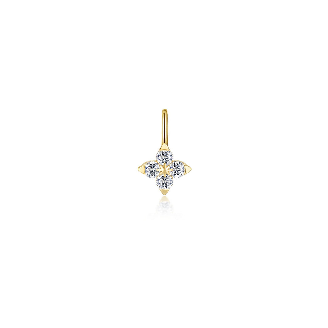 Yellow Trillium Flower Charm Pendant by Lafonn