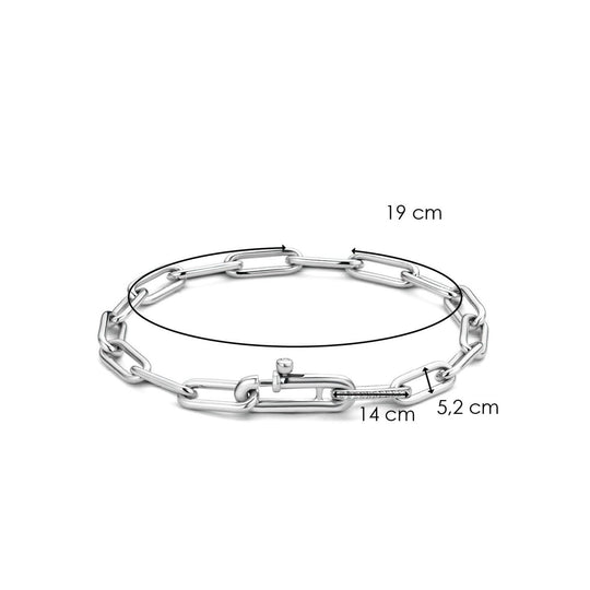 Silver Paperclip Bracelet by TI SENTO - West Orange Jewelers