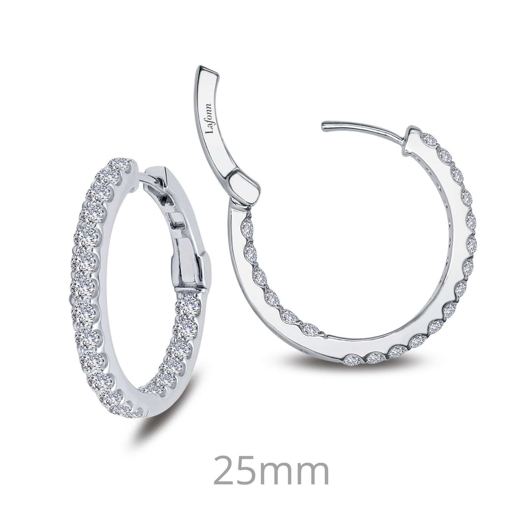 1.80 ctw Hoop Earrings by Lafonn - West Orange Jewelers