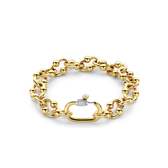Gold-plated Bubble Link Bracelet by TI SENTO