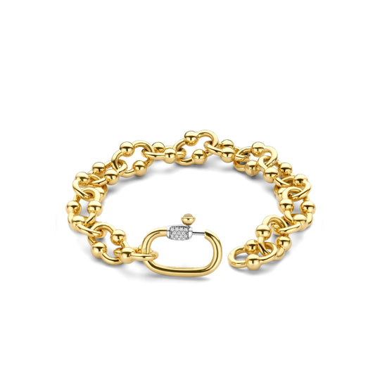 Gold-plated Bubble Link Bracelet by TI SENTO