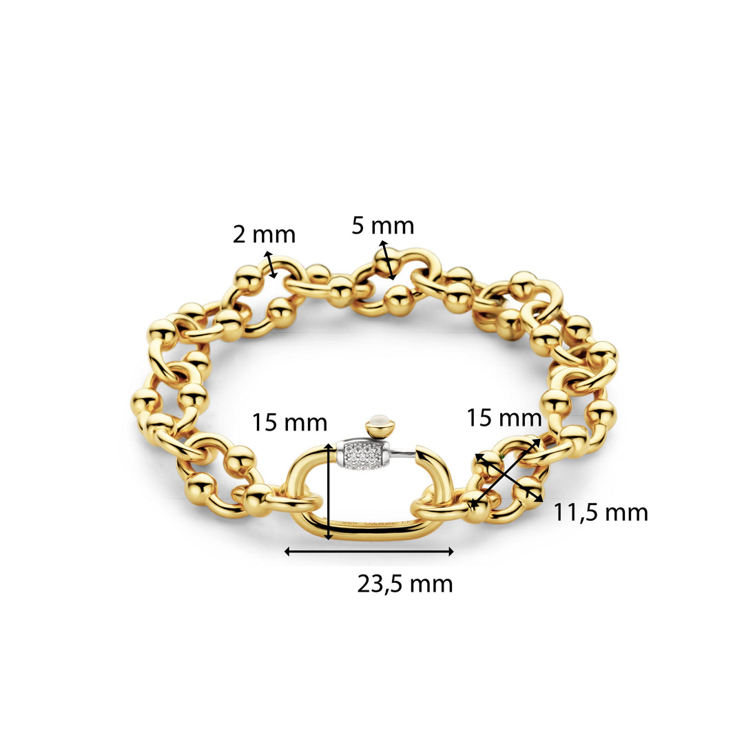 Gold-plated Bubble Link Bracelet by TI SENTO