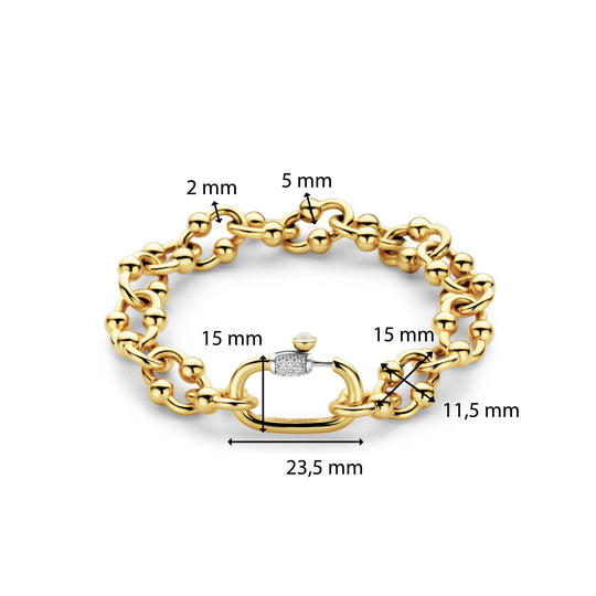 Gold-plated Bubble Link Bracelet by TI SENTO