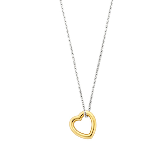 Gold-Plated Hanging Heart Necklace by TI SENTO