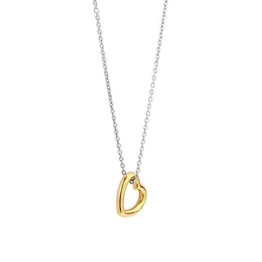 Gold-Plated Hanging Heart Necklace by TI SENTO