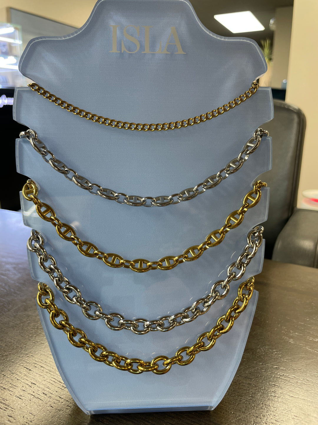 Mixed Metal Chain Necklace Set by ISLA (Set of 5) - West Orange Jewelers