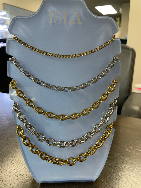 Mixed Metal Chain Necklace Set by ISLA (Set of 5) - West Orange Jewelers