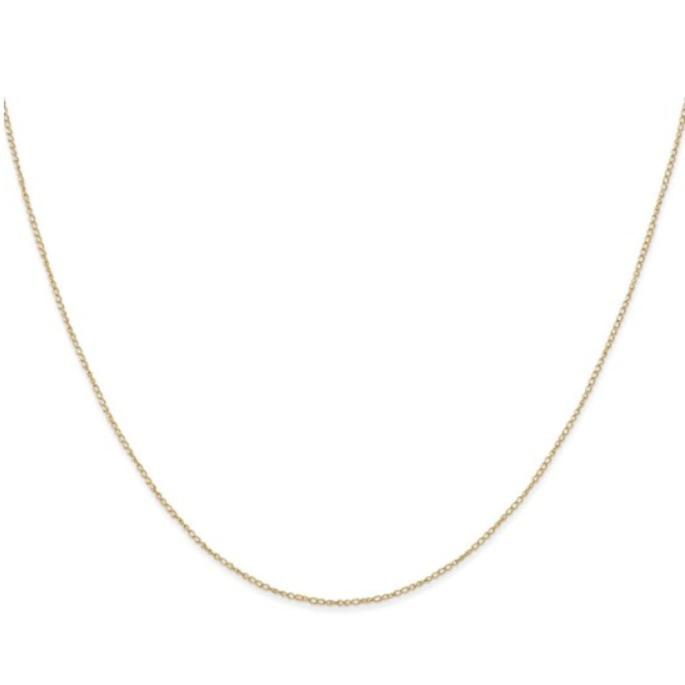 13" 14kt Yellow Gold 0.42mm Carded Curb Chain