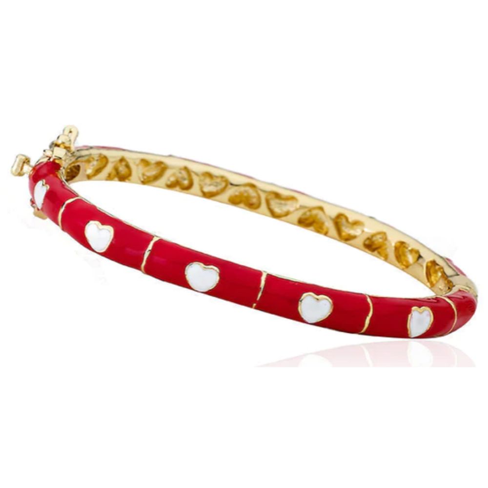 Child's Red Heart Bangle Bracelet by Twin Stars