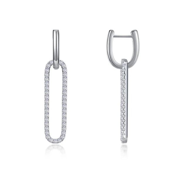 Paperclip Drop Earrings by Lafonn