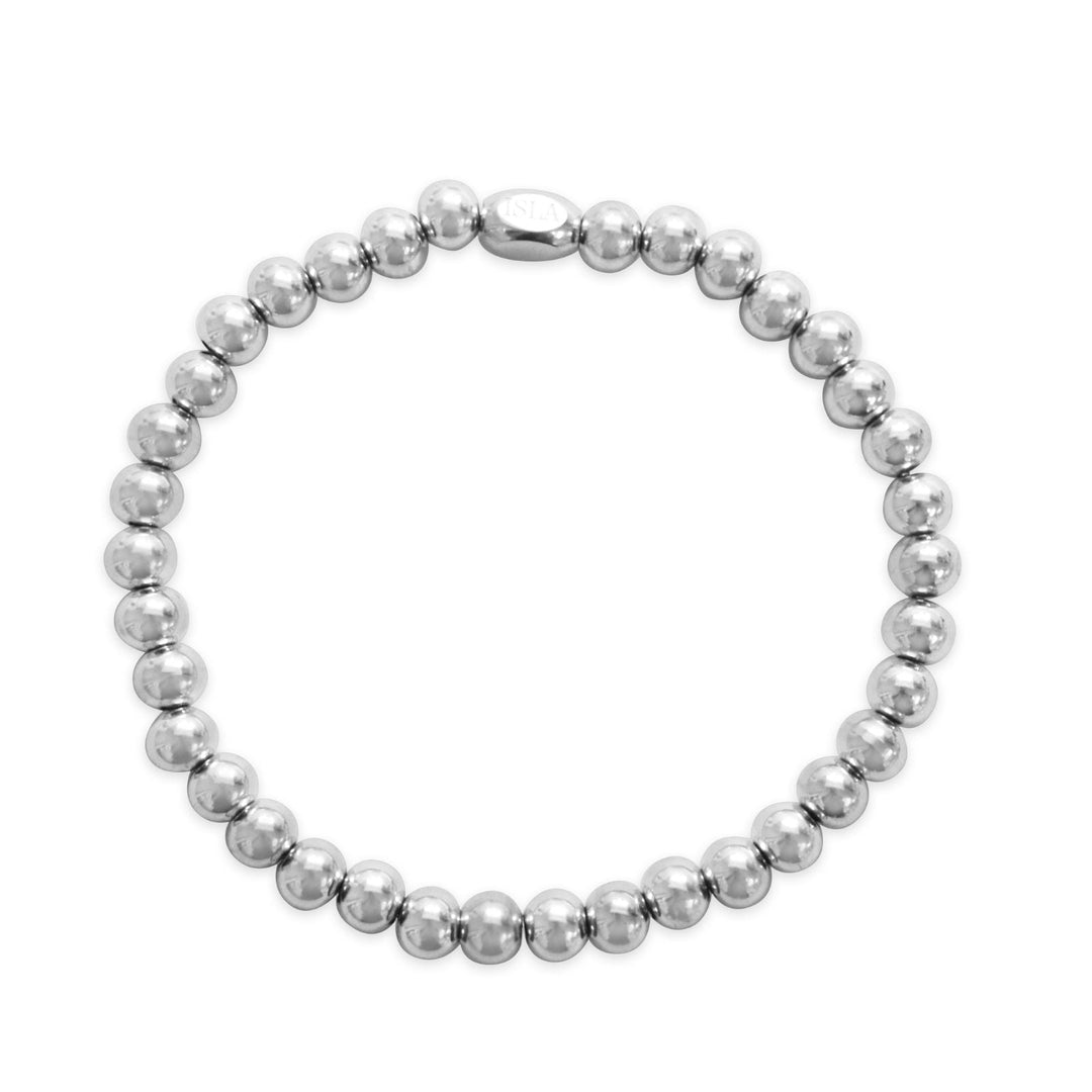 Plain Ball 6mm Steel Bracelet by ISLA