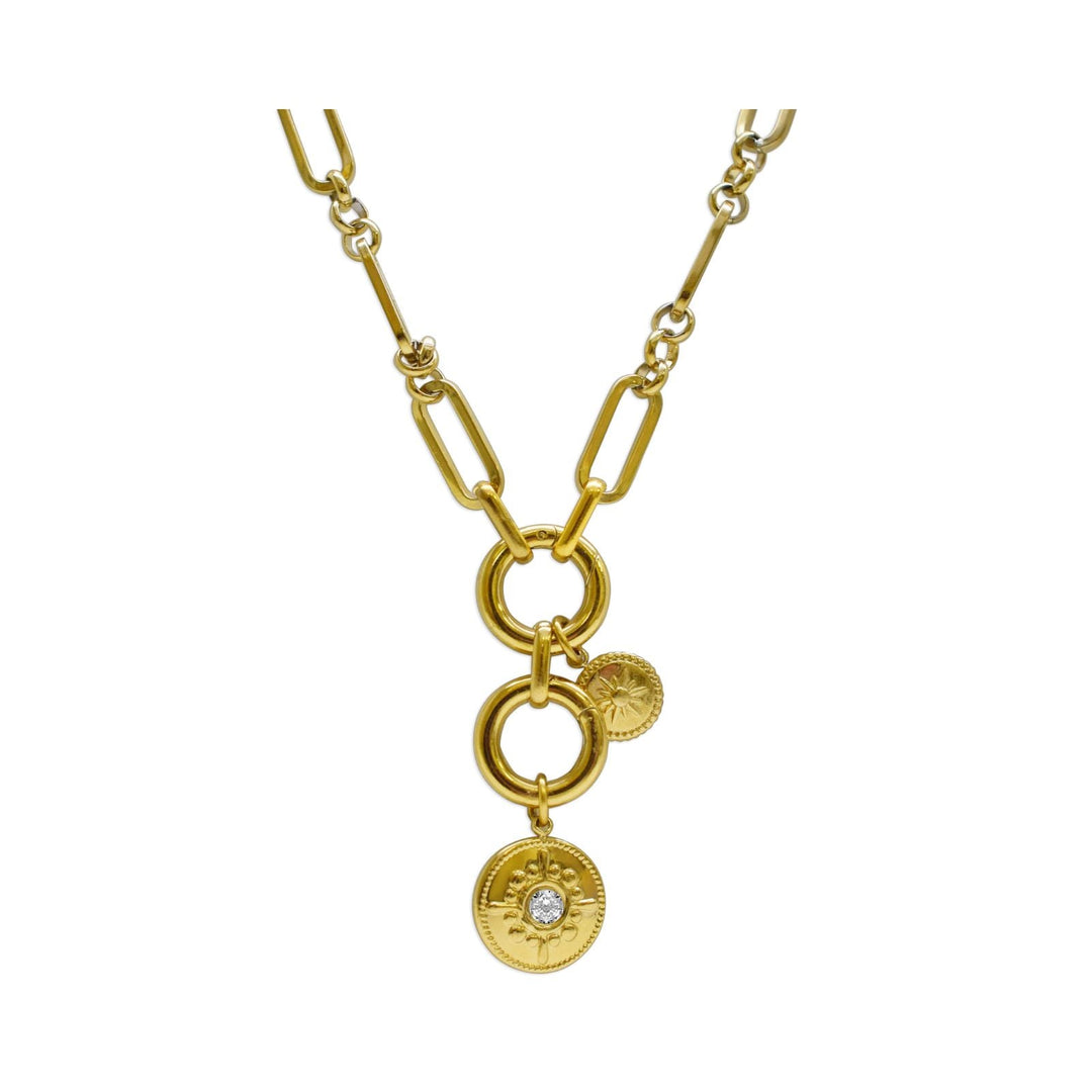 Soul Shine PVD Gold Charm Necklace by ISLA