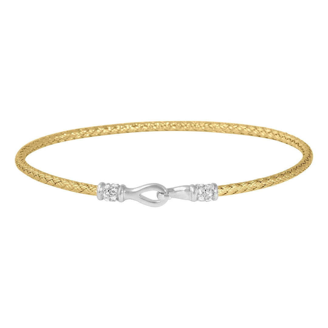 2mm Yellow Hook Bangle Bracelet by Charles Garnier - West Orange Jewelers