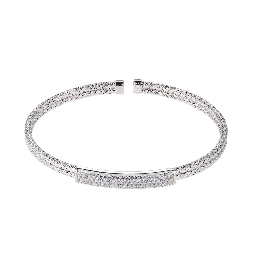 4mm Pave Center Cuff Bracelet by charles Garnier - West Orange Jewelers
