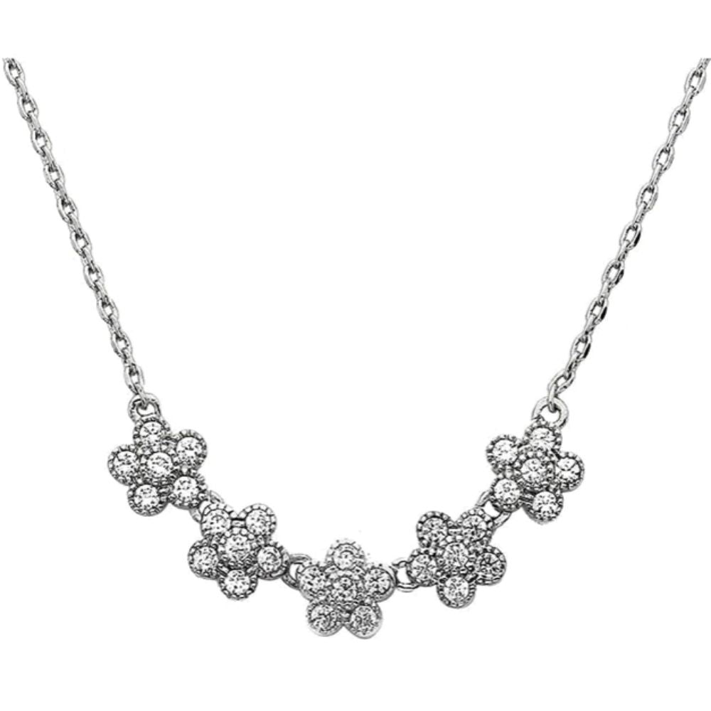 Child's Cubic Zirconia Flower Necklace by Twin Stars