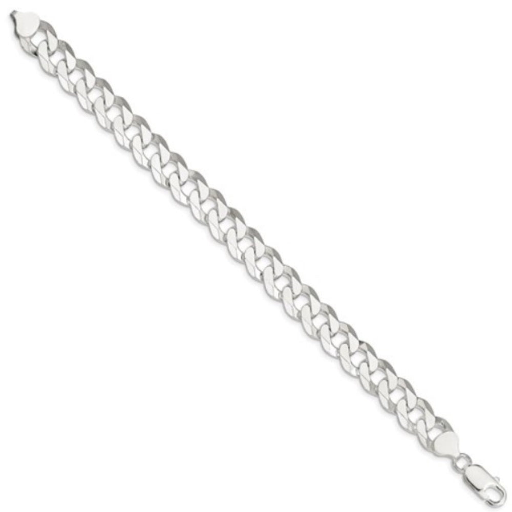 Sterling Silver Beveled Curb Link Bracelet