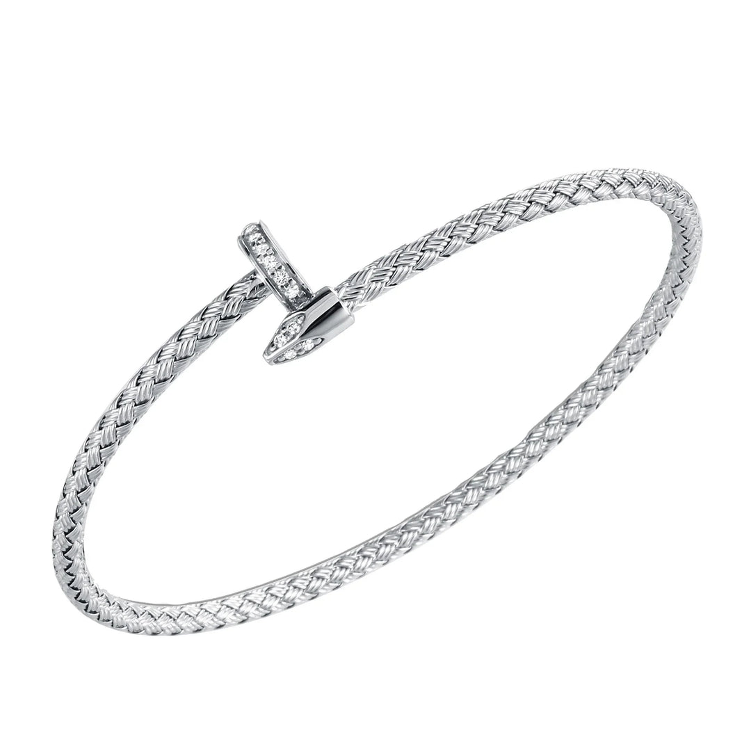 BMC8303WZ – Cuff Bracelet | Sterling Silver, Rhodium Plated | 3 mm • 6.75"