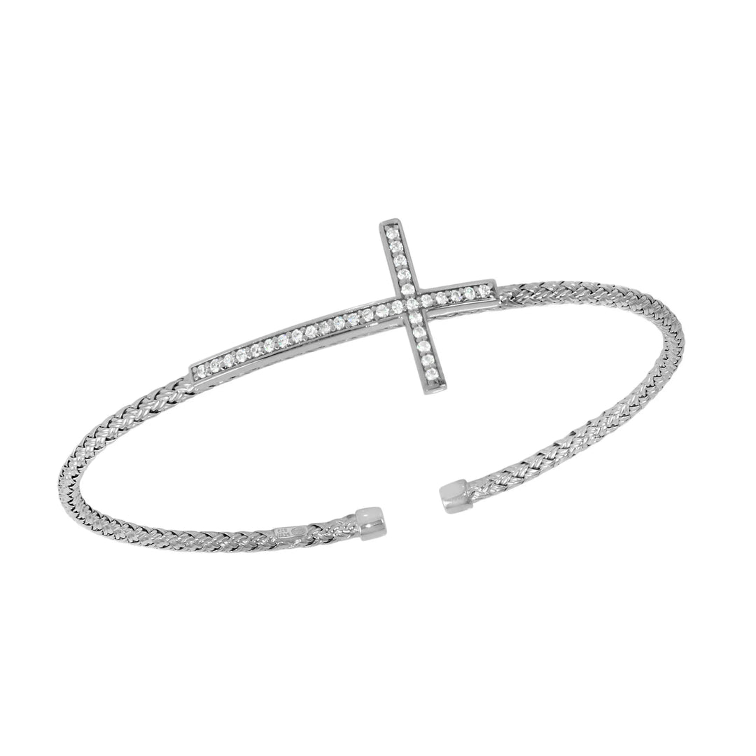 MLC8540WZ – Cuff Bracelet | Sterling Silver, Rhodium Plated | 2 mm • 6.75"