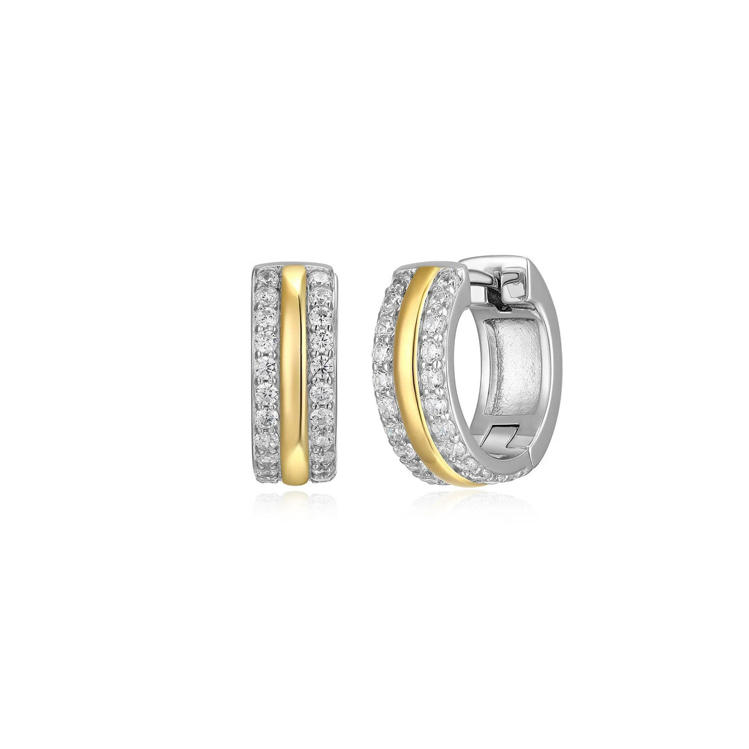 Two-Tone Huggies by Charles Garnier - West Orange Jewelers