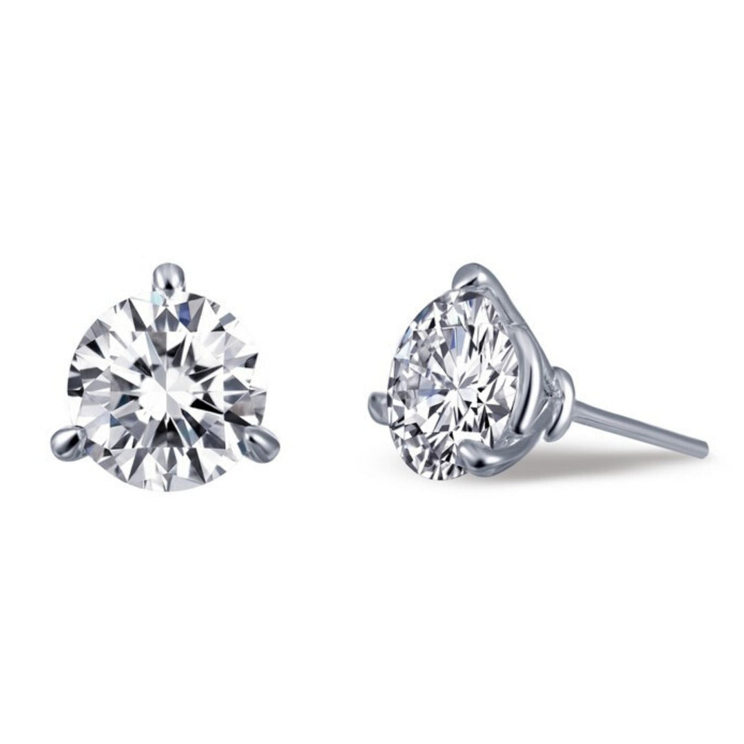 Simulated Diamond Stud Earrings in Martini Setting - West Orange Jewelers