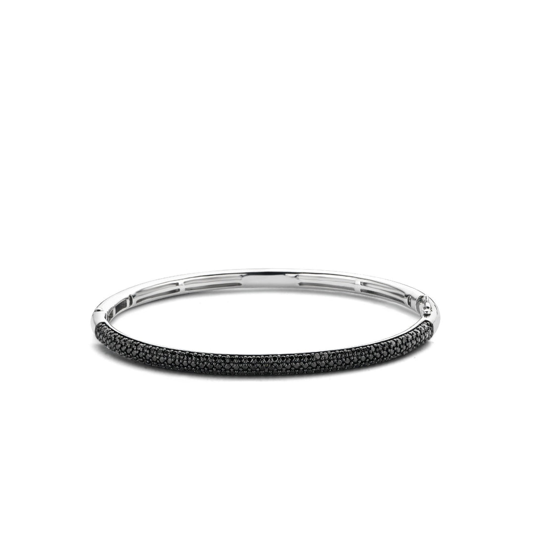 Black Zirconia Bangle by TI SENTO - West Orange Jewelers
