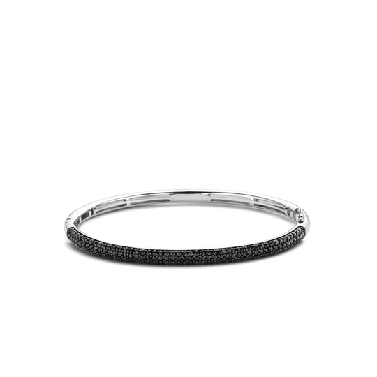 Black Zirconia Bangle by TI SENTO - West Orange Jewelers
