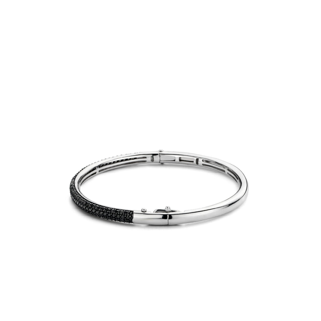 Black Zirconia Bangle by TI SENTO - West Orange Jewelers