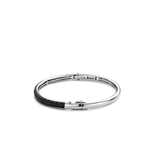 Black Zirconia Bangle by TI SENTO - West Orange Jewelers