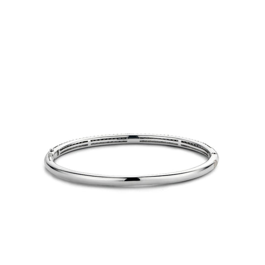 Black Zirconia Bangle by TI SENTO - West Orange Jewelers