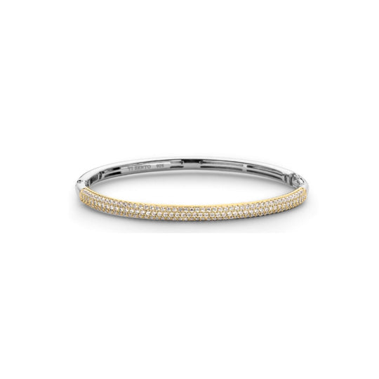 Gold-Plated Zirconia Bangle by TI SENTO