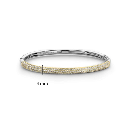 Gold-Plated Zirconia Bangle by TI SENTO