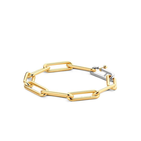 Gold-plated Paperclip Bracelet by TI SENTO - West Orange Jewelers