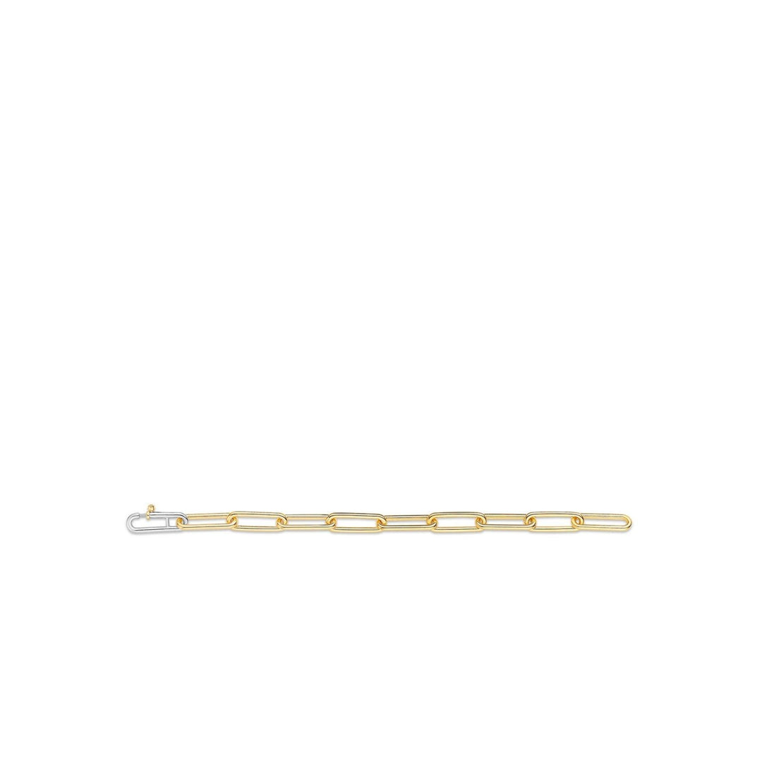 Gold-plated Paperclip Bracelet by TI SENTO - West Orange Jewelers