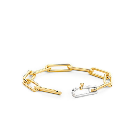 Gold-plated Paperclip Bracelet by TI SENTO - West Orange Jewelers