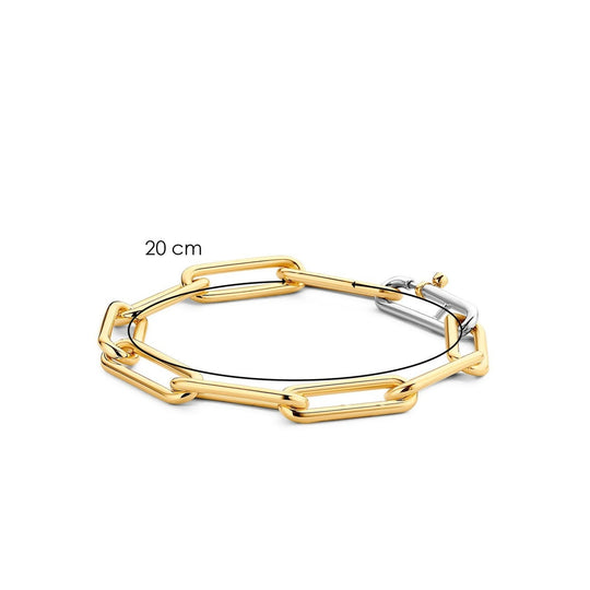 Gold-plated Paperclip Bracelet by TI SENTO - West Orange Jewelers