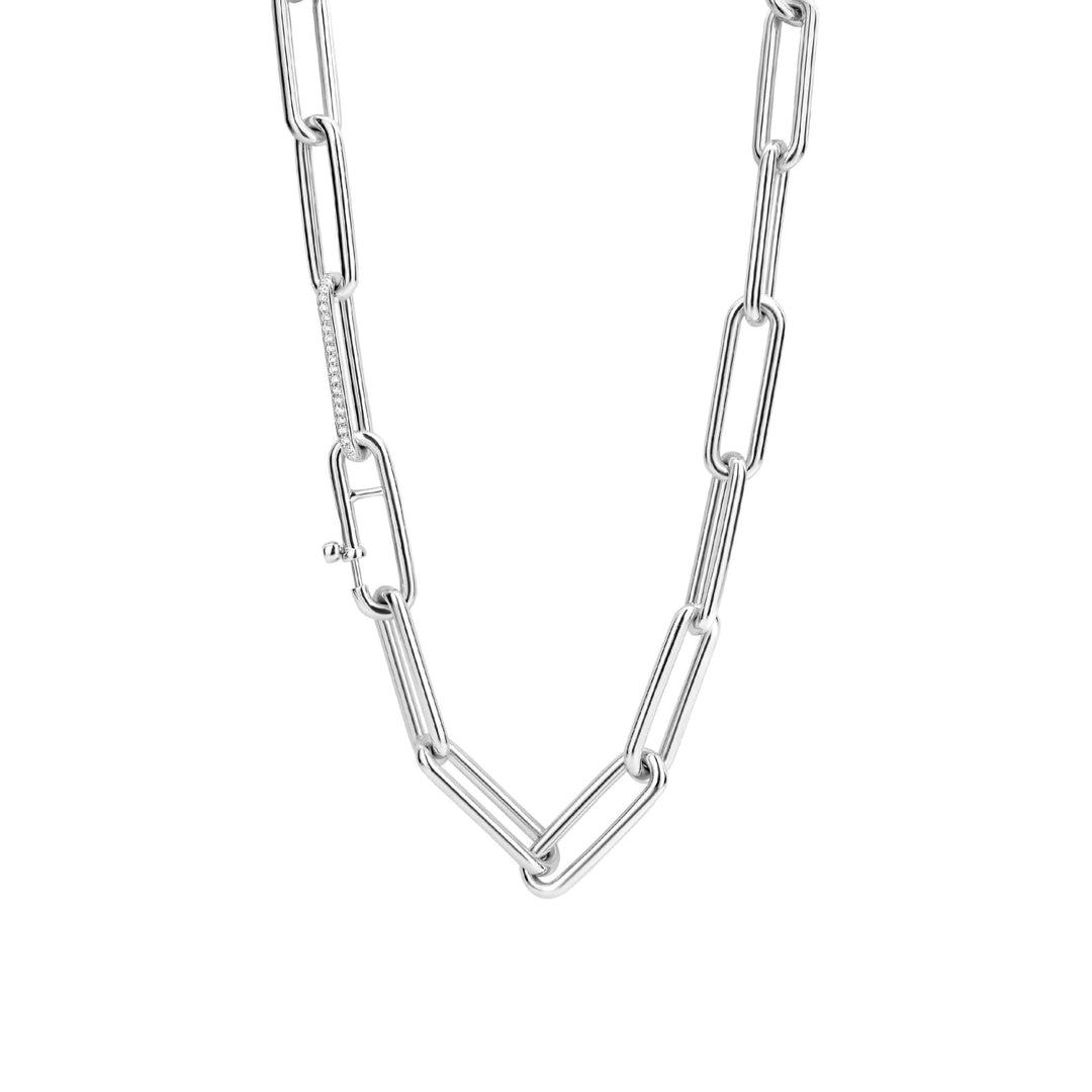 Silver Paperclip Necklace (medium) by TI SENTO - West Orange Jewelers