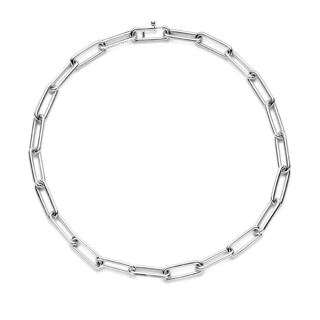 Silver Paperclip Necklace (medium) by TI SENTO - West Orange Jewelers