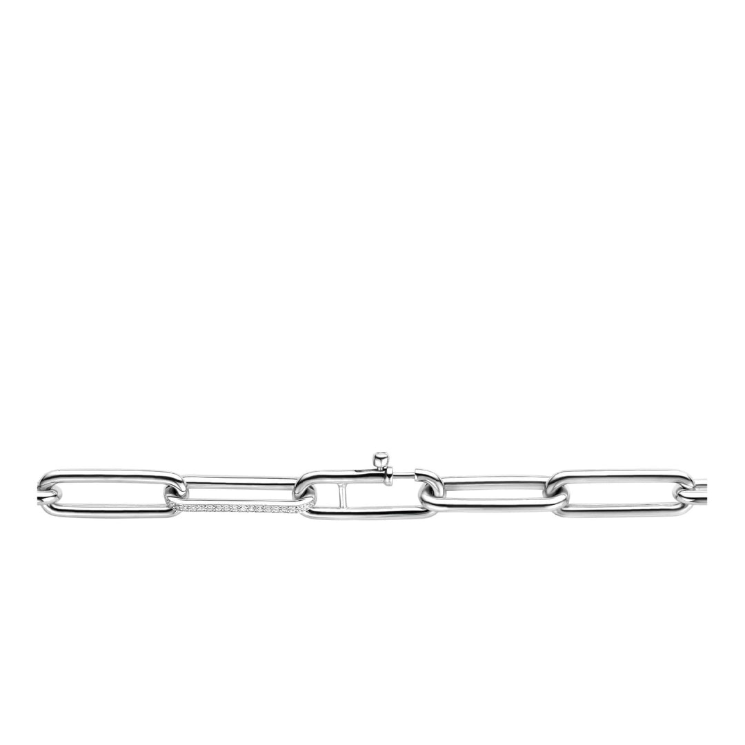 Silver Paperclip Necklace (medium) by TI SENTO - West Orange Jewelers