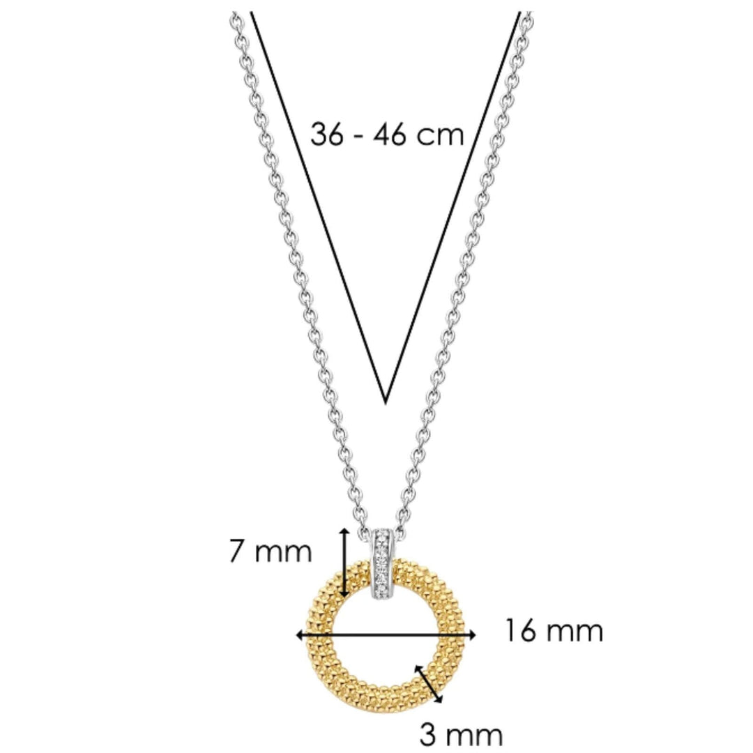Gold-Plated Circle Necklace by TI SENTO