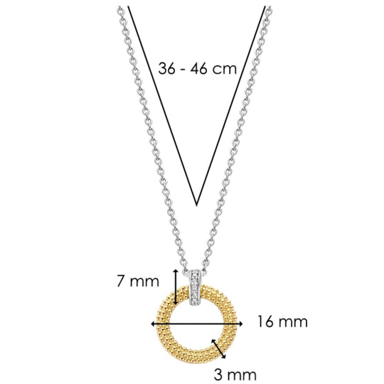 Gold-Plated Circle Necklace by TI SENTO