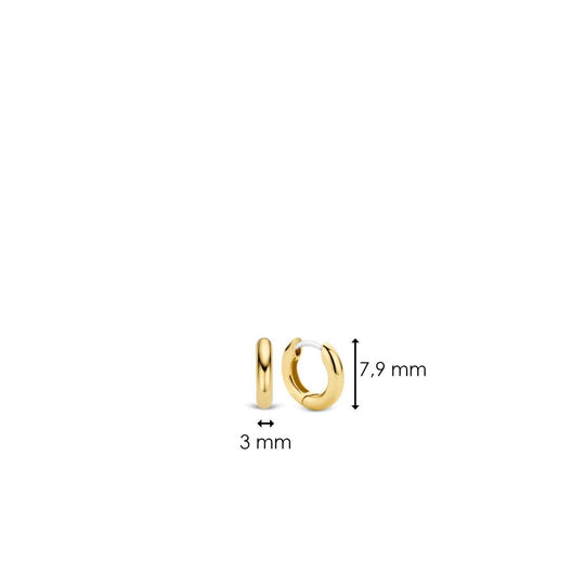 Two-tone Huggies by TI SENTO - West Orange Jewelers