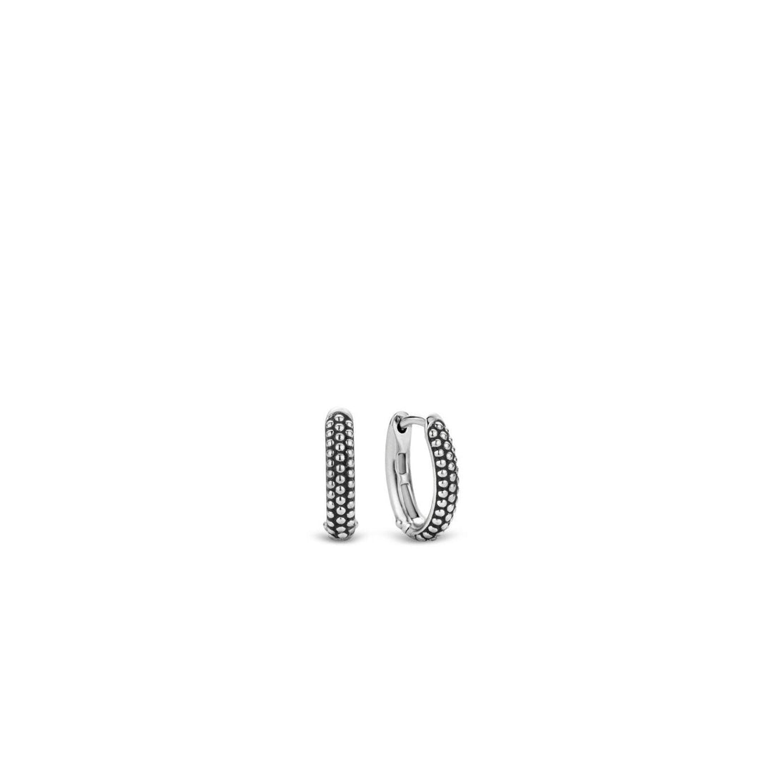 Thin Beaded Huggies by TI SENTO - West Orange Jewelers