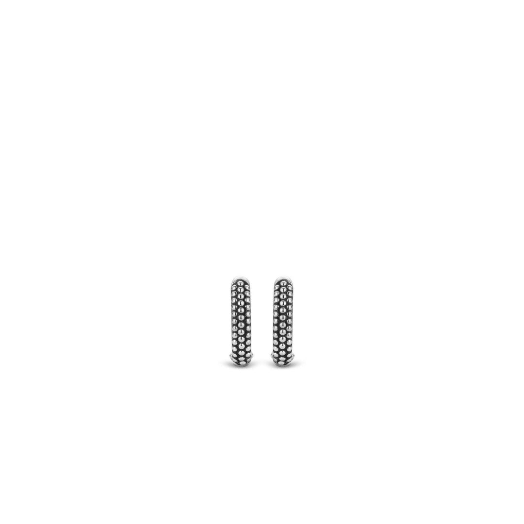 Thin Beaded Huggies by TI SENTO - West Orange Jewelers