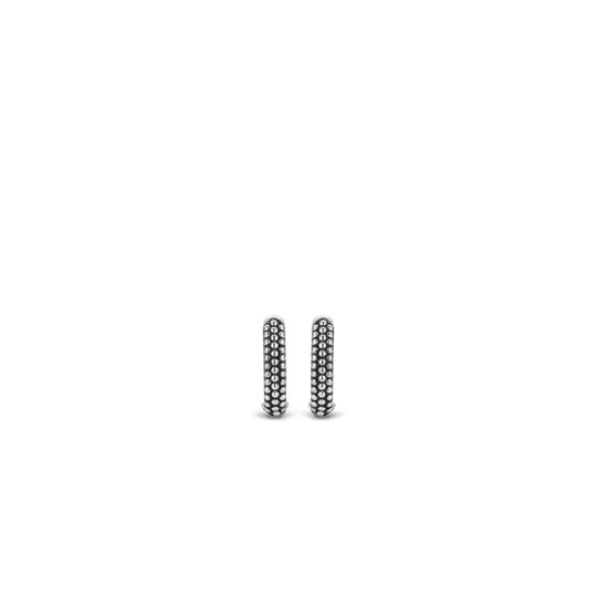 Thin Beaded Huggies by TI SENTO - West Orange Jewelers