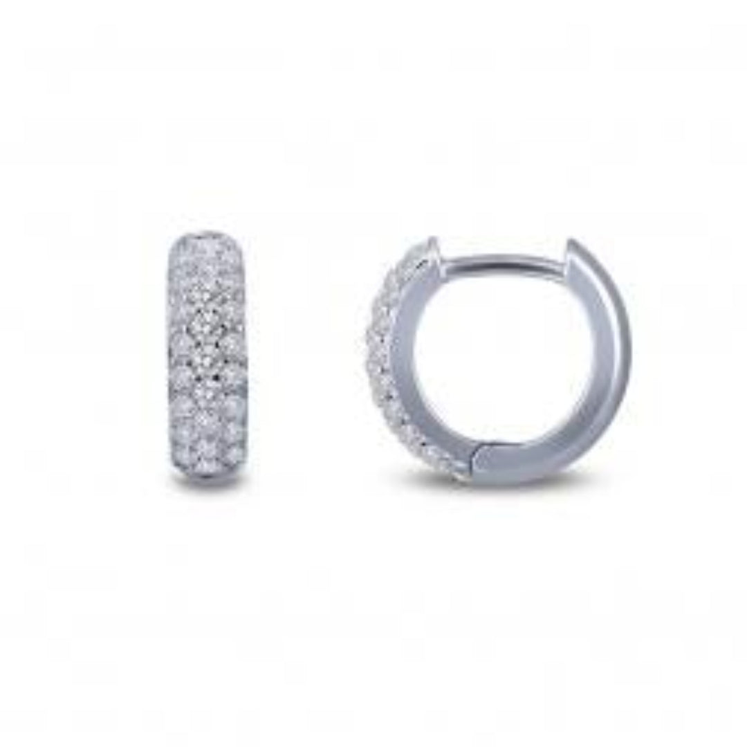 3-Row Huggie Hoop Earrings by Lafonn - West Orange Jewelers